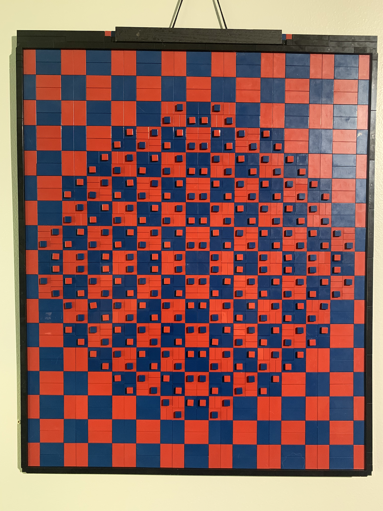 LEGO Bulging Checkerboard Optical Illusion MOC